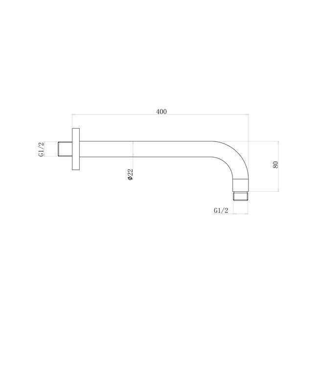 Como Regendouche zwart, inbouw met 30cm douchekop. Compleet set