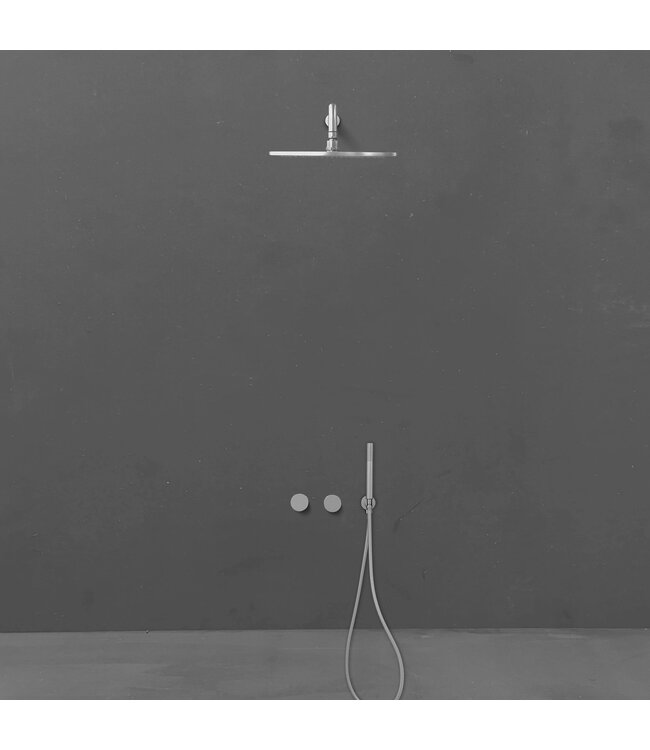 Como doucheset inbouw, geborsteld nikkel met 30cm douchekop & haddoucheset &binnendeel& bovendeel kraan -compleet