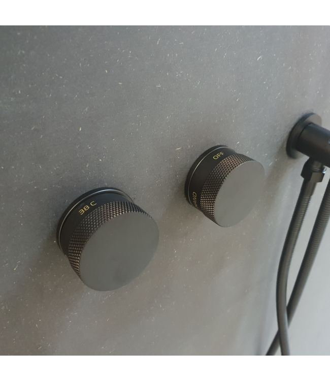 Como Badkraan zwart, inbouw met handdouche & binnendeel & bovendeel kraan - compleet