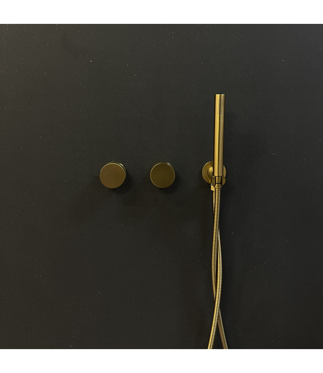 Como badkraan goud, inbouw met handdouche & binnendeel & bovendeel kraan - compleet