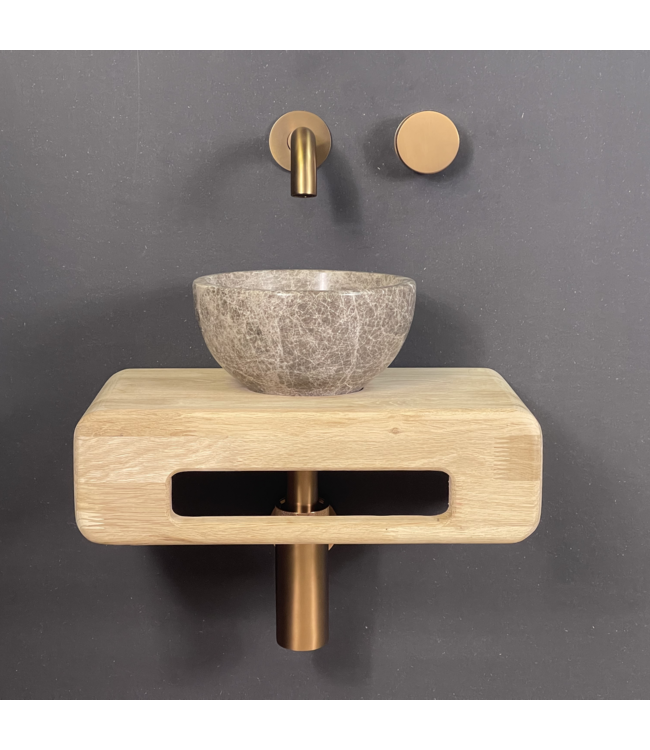 Como Natuursteen fonteinset mood 60 met eiken hout plank