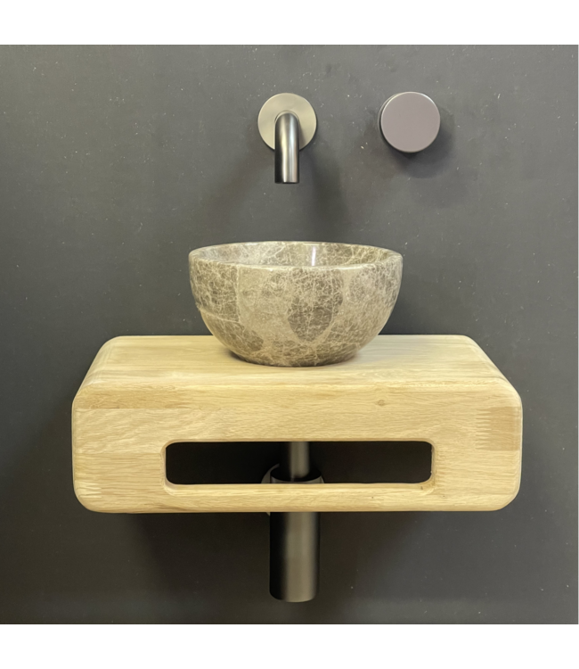 Como Natuursteen fonteinset mood 60 met eiken hout plank