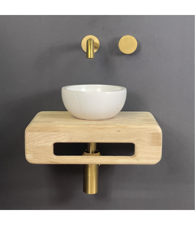 Como Fonteinset Lecce met eiken hout plank