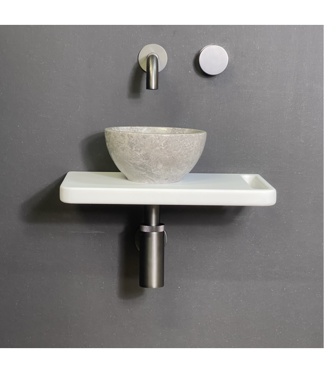 Como Fonteinset toilet Lecce met wit gekleurde plank