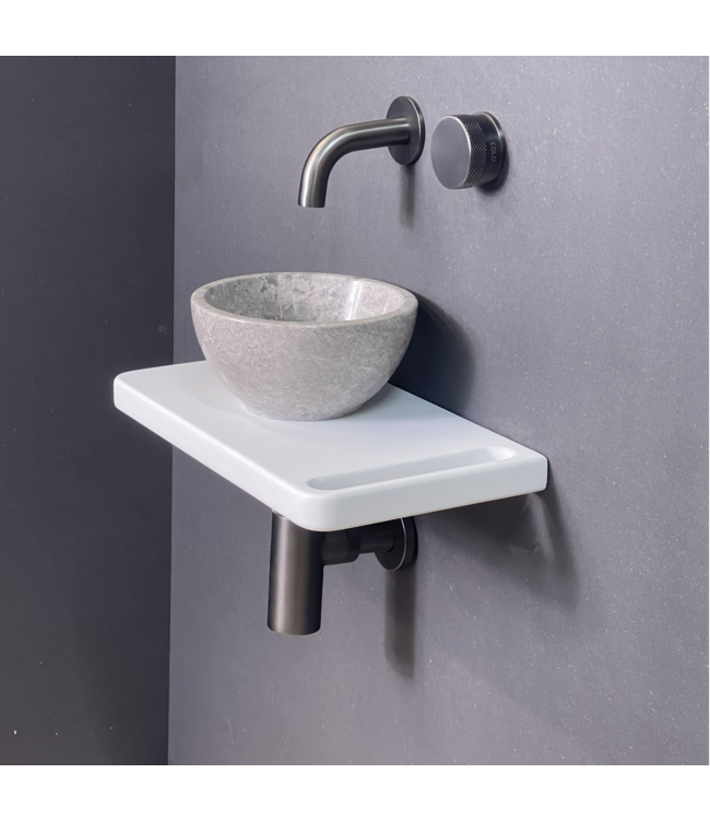 Como Fonteinset toilet Lecce met wit gekleurde plank