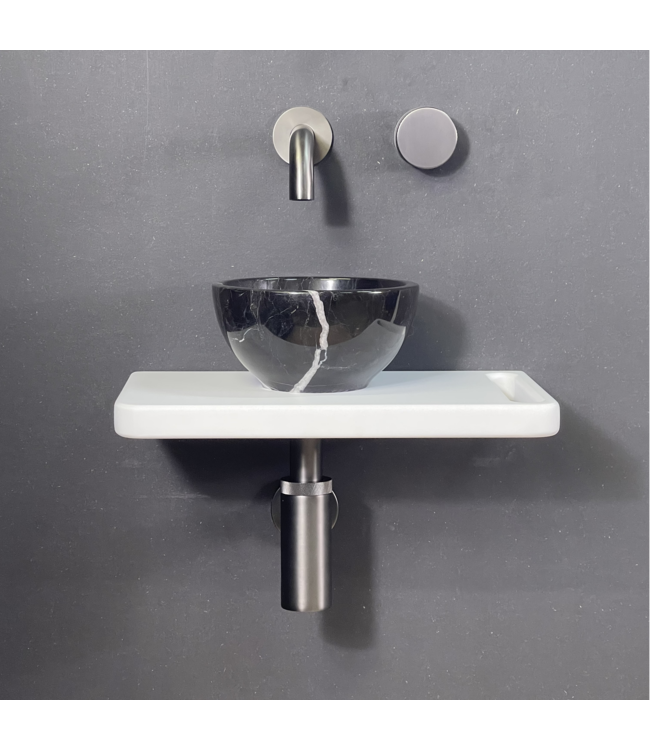 Como Fonteinset toilet Lecce met wit gekleurde plank