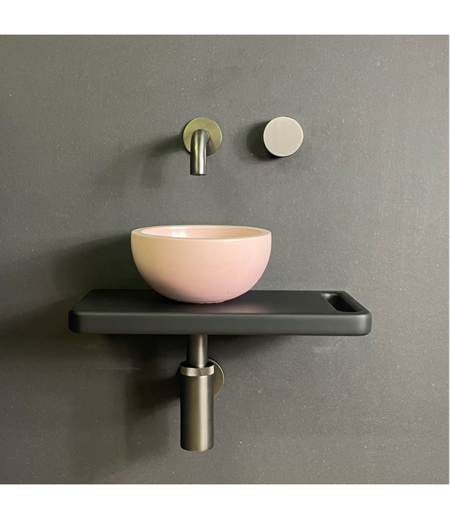 Como Fonteinset toilet Lecce met zwart kleur plank