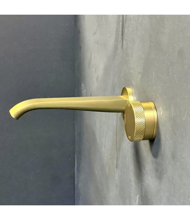 Como Mood 60 S-Line Inbouw wastafelkraan goud, waterbesparend.