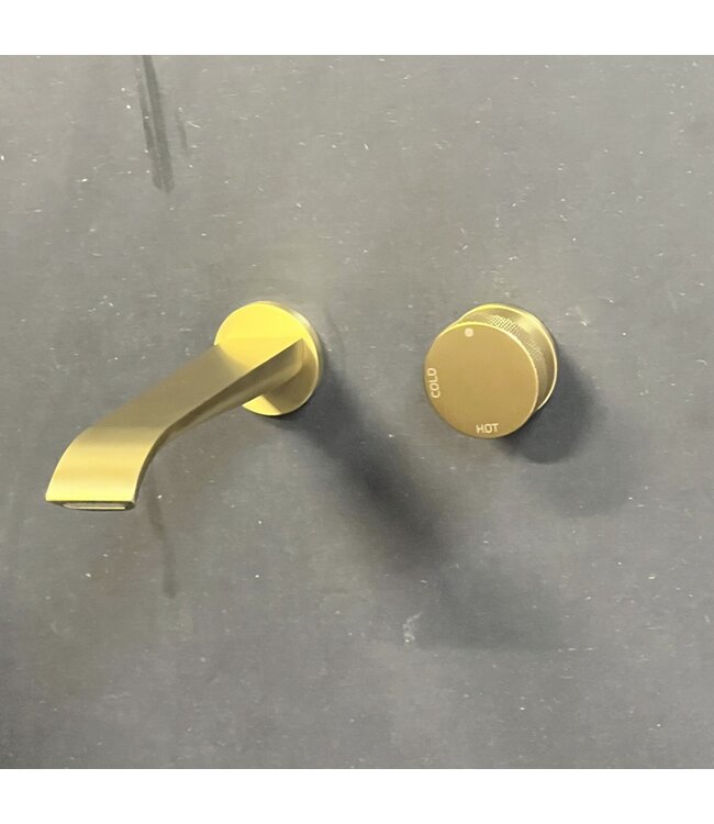 Como Mood 60 S-Line Inbouw wastafelkraan goud, waterbesparend.