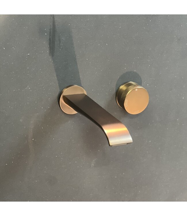 Como Mood 60 inbouw wastafelkraan S-Line rose gold, waterbesparend.