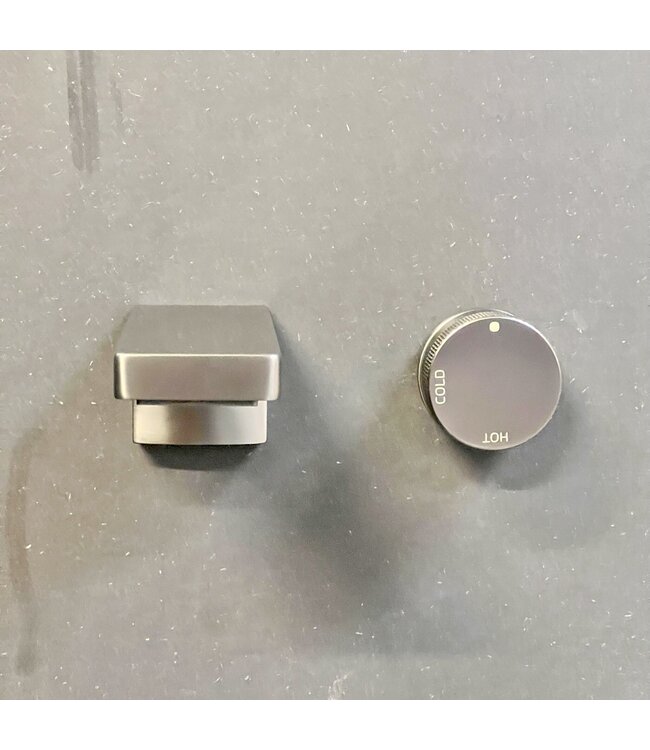 Como Mood 60 inbouw wastafelkraan L-Line GUNMETAL, waterbesparend.