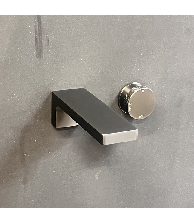 Como Mood 60 inbouw wastafelkraan L-Line GUNMETAL, waterbesparend.