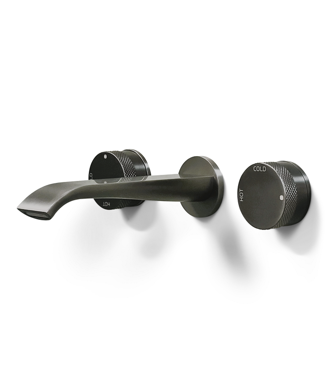 Como Mood 60 inbouw wastafelkraan S-Line gunmetal, waterbesparend.