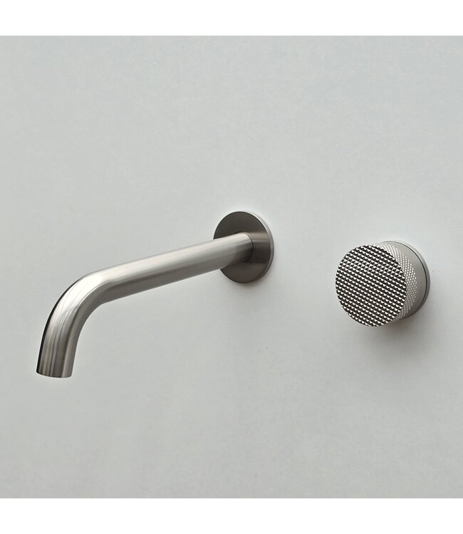 Como Mood 60 Plus Inbouw wastafelkraan nikkel, waterbesparend.