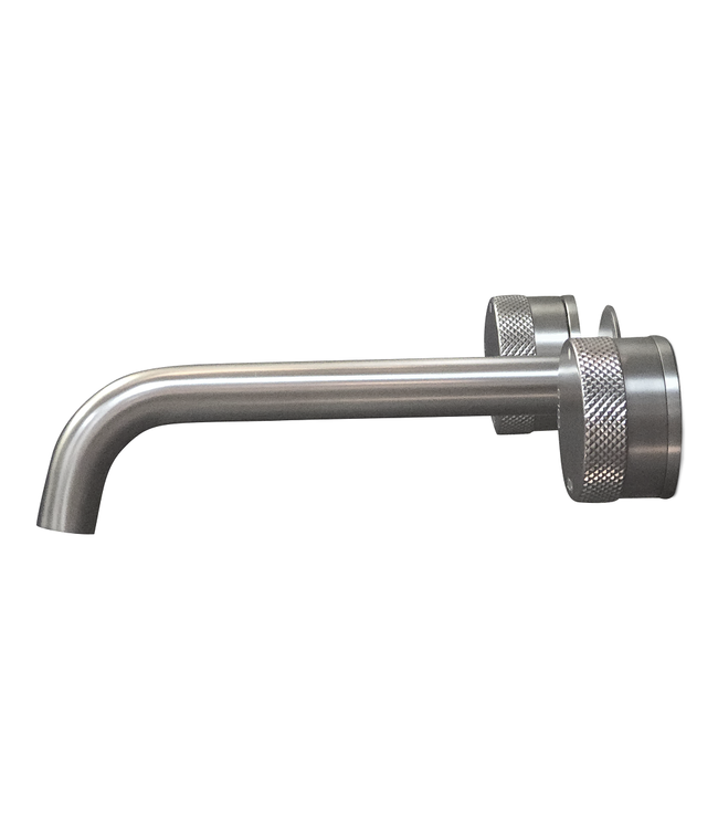 Como Wastafelkraan inbouw, geborsteld nikkel-3 gaten met binnendeel & bovendeel kraan - compleet