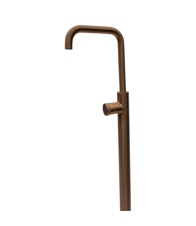 Como vrijstaande badmengkraan rose gold met vloer montage binnendeel