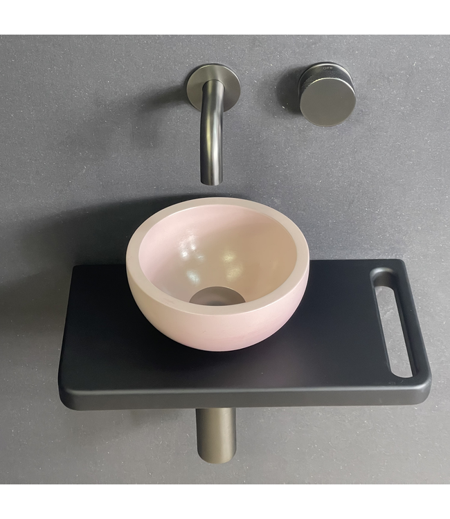 Como Fonteinset toilet Lecce met zwart kleur plank