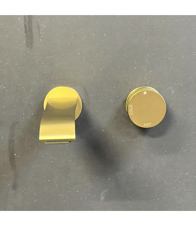 Como Mood 60 S-Line Inbouw wastafelkraan goud, waterbesparend.