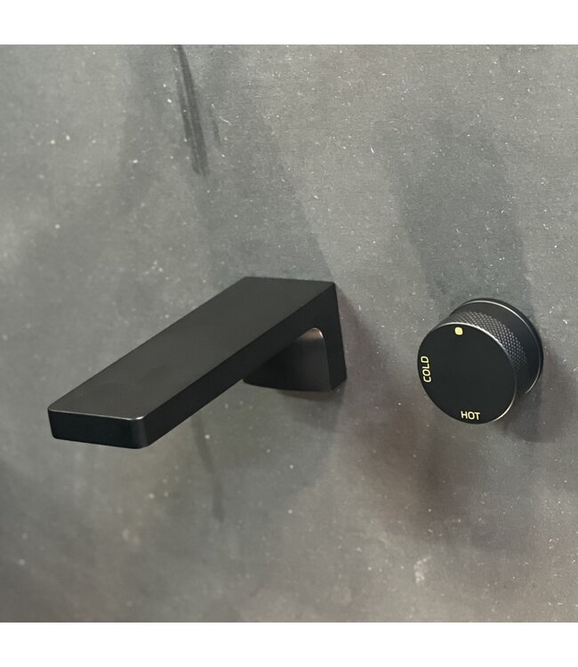 Como Mood 60 inbouw wastafelkraan  L-Line ZWART, waterbesparend.