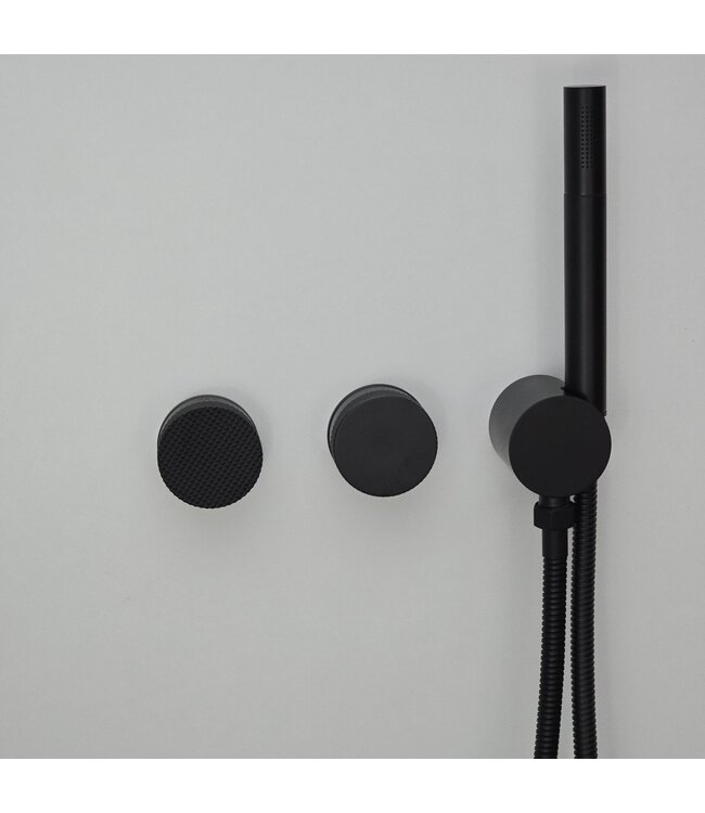 Como Mood 60 Plus douchekraan zwart, inbouw met handdouche -2 weg