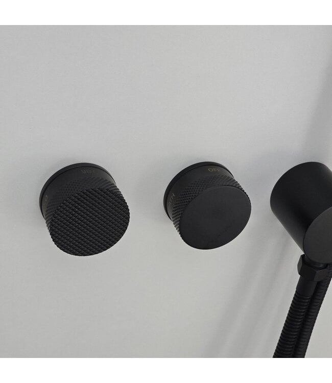 Como Mood 60 Plus douchekraan zwart, inbouw met handdouche -2 weg