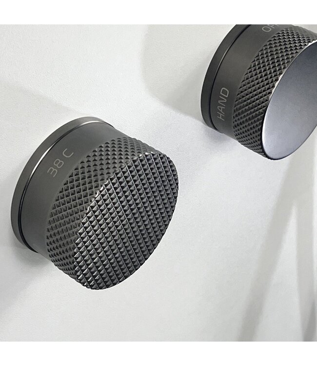 Como Mood 60 Plus douchekraan inbouw gunmetal met handdouche set-2 weg -geborsteld