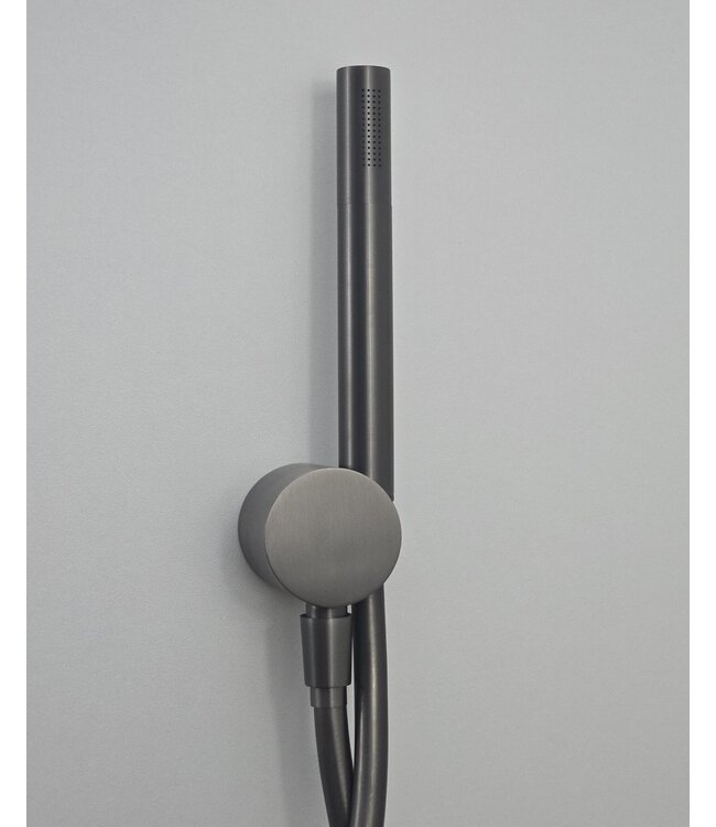 Como Mood 60 Plus douchekraan inbouw gunmetal met handdouche set-2 weg -geborsteld