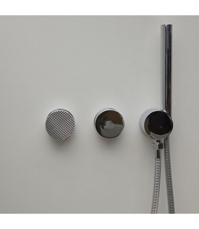 Como Mood 60 Plus douchekraan inbouw chroom met handdouche set-2 weg