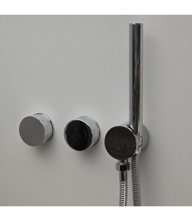 Como Mood 60 Plus douchekraan inbouw chroom met handdouche set-2 weg
