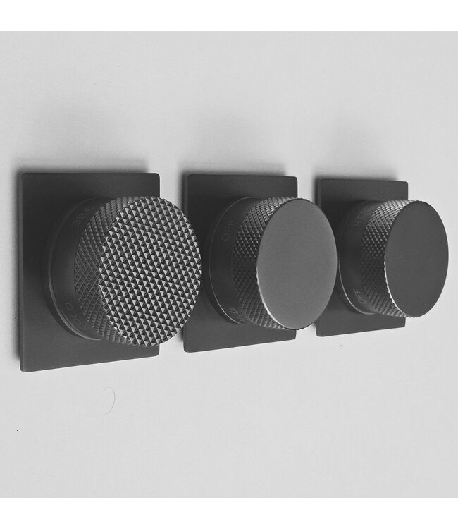 Como Mood 60 Plus douchekraan zwart, inbouw thermostaat- 3 weg