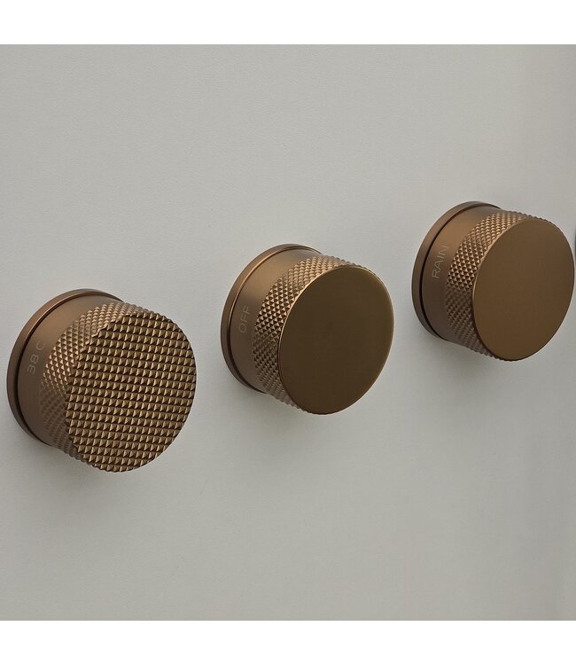 Como Mood 60 Plus douchekraan inbouw  thermostaat - 3 weg-geborsteld rose gold