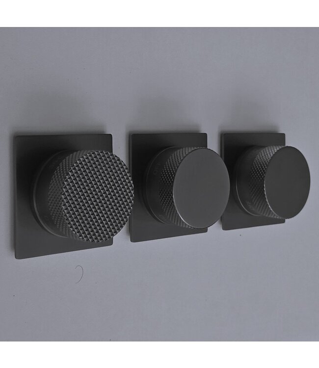 Como Mood 60 Plus gunmetal douchekraan inbouw thermostaat - 3 weg-geborsteld