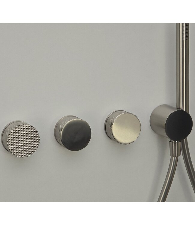 Como Mood 60 Plus douchekraan inbouw thermostaat- 3 weg-geborsteld- Nikkel