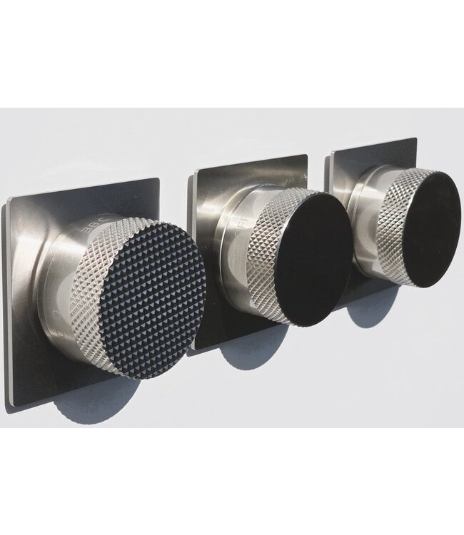 Como Mood 60 Plus douchekraan inbouw thermostaat- 3 weg-geborsteld- Nikkel