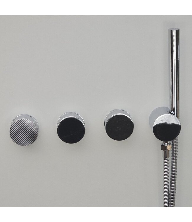 Como Mood 60 Plus douchekraan inbouw thermostaat- 3 weg-chroom