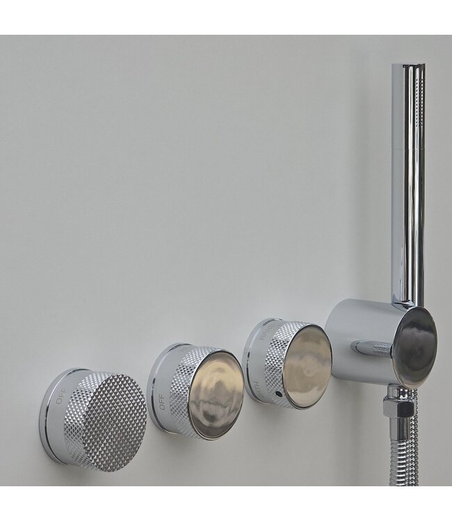 Como Mood 60 Plus douchekraan inbouw thermostaat- 3 weg-chroom