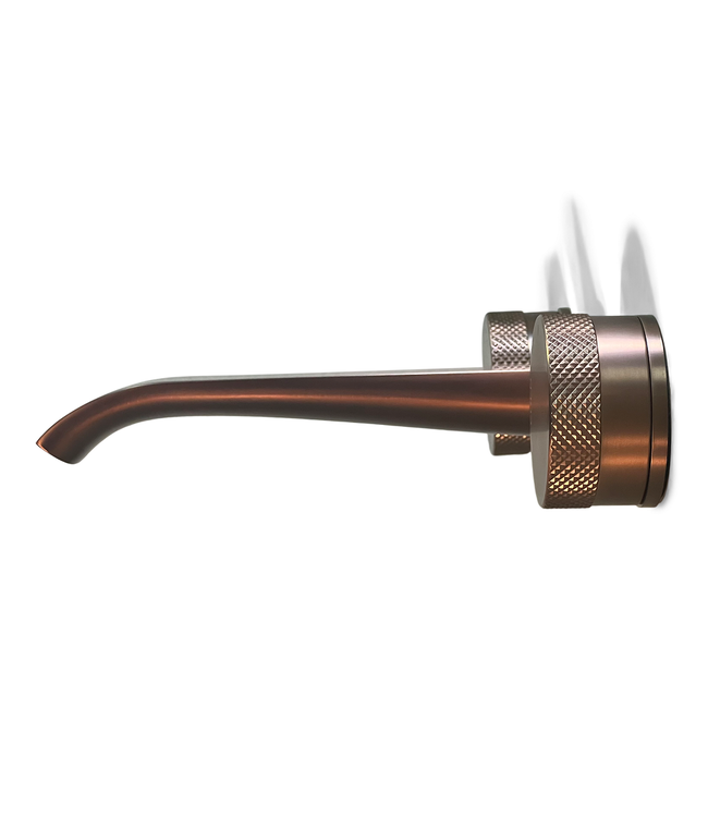 Como Mood 60 3 gaten inbouw wastafelkraan S-Line, geborsteld rose gold, waterbesparend.