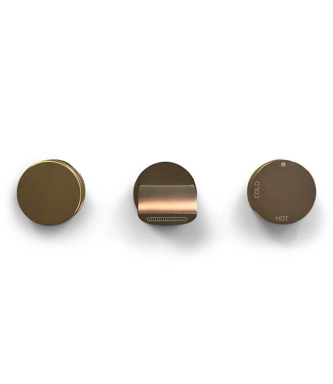 Como Mood 60 3 gaten inbouw wastafelkraan S-Line, geborsteld rose gold, waterbesparend.