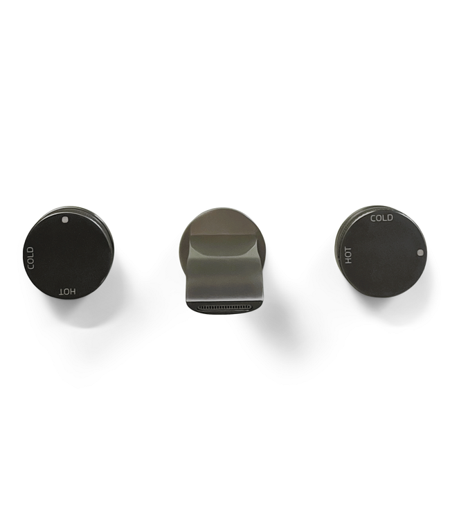 Como Mood 60 inbouw wastafelkraan S-Line gunmetal, waterbesparend.