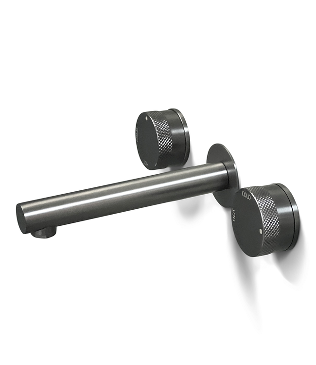 Como Mood 60 inbouw wastafelkraan  gunmetal, waterbesparend.