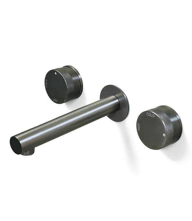 Como Mood 60 inbouw wastafelkraan  gunmetal, waterbesparend.