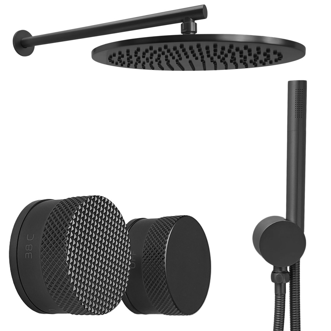 doucheset zwart Mood 60