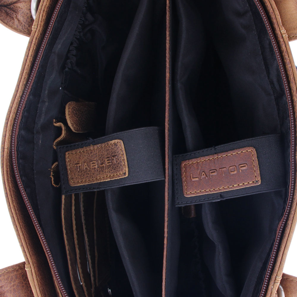 Plevier Businesstas 2-Vaks Rundleer Plevier 481