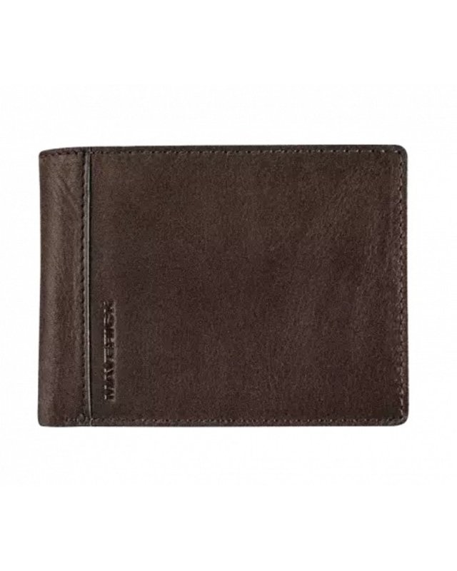 Maverick LEDEREN BILLFOLD ANTI-SKIM MET KLEINGELDVAK