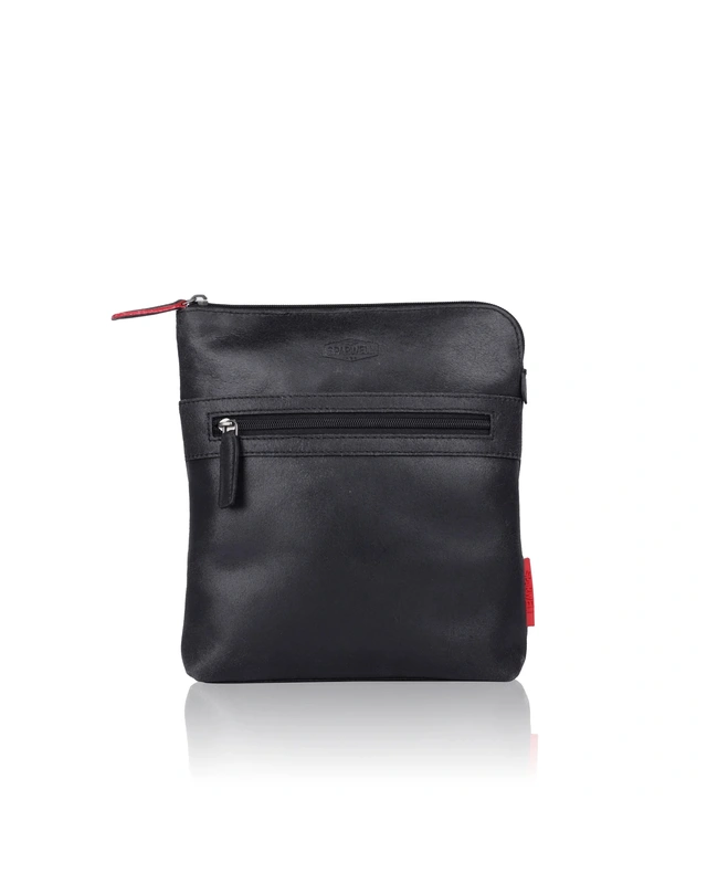 Sparwell SPARWELL Worldly Wilbur Schoudertas 3357 - zwart - cognac