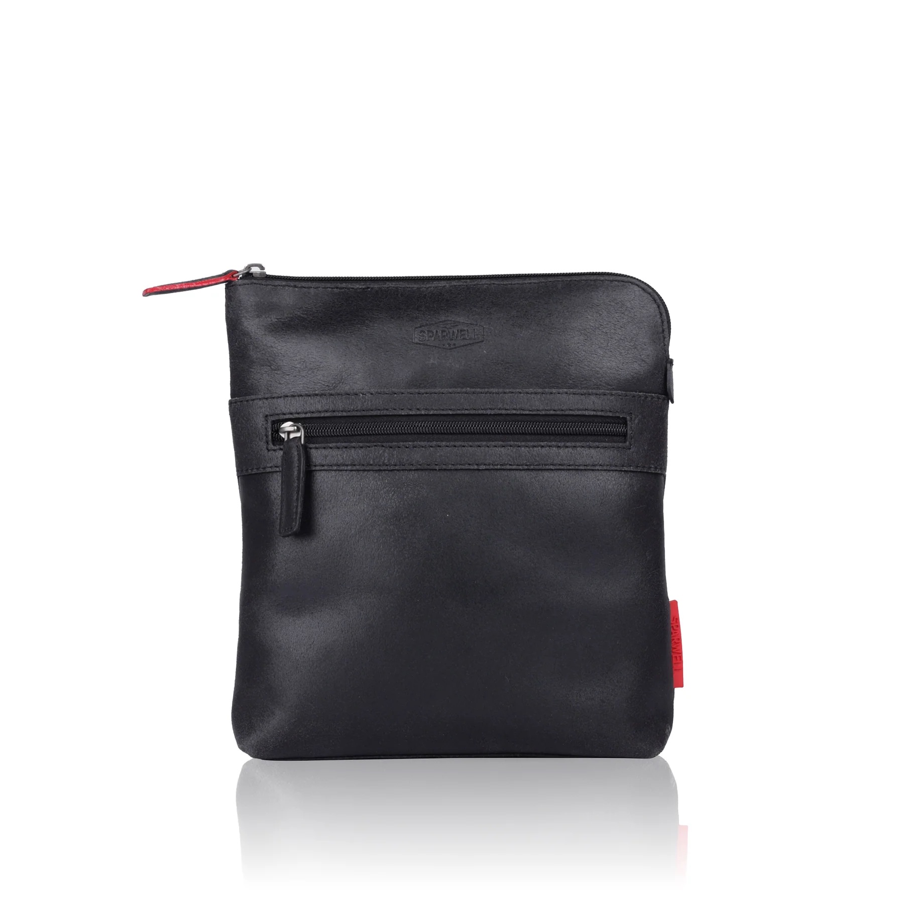 Sparwell SPARWELL Worldly Wilbur Schoudertas 3357 - zwart - cognac