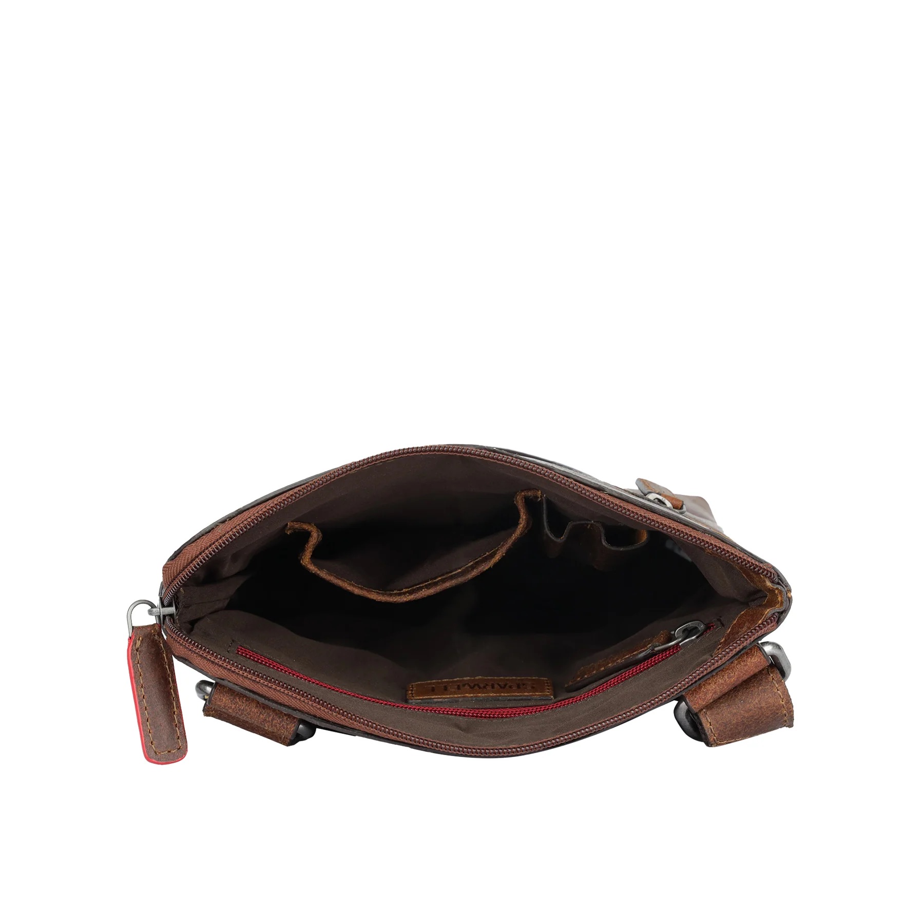 Sparwell SPARWELL Worldly Wilbur Schoudertas 3357 - zwart - cognac