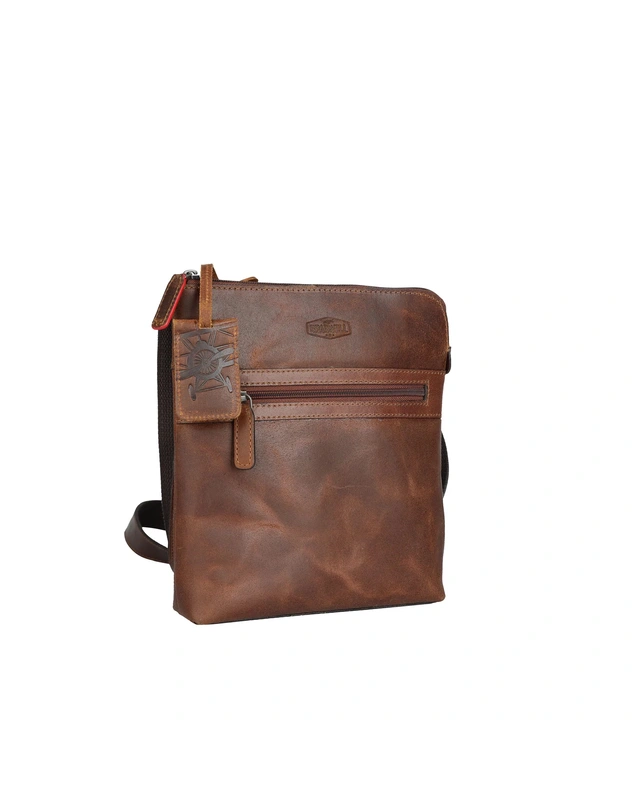 Sparwell SPARWELL Worldly Wilbur Schoudertas 3357 - zwart - cognac