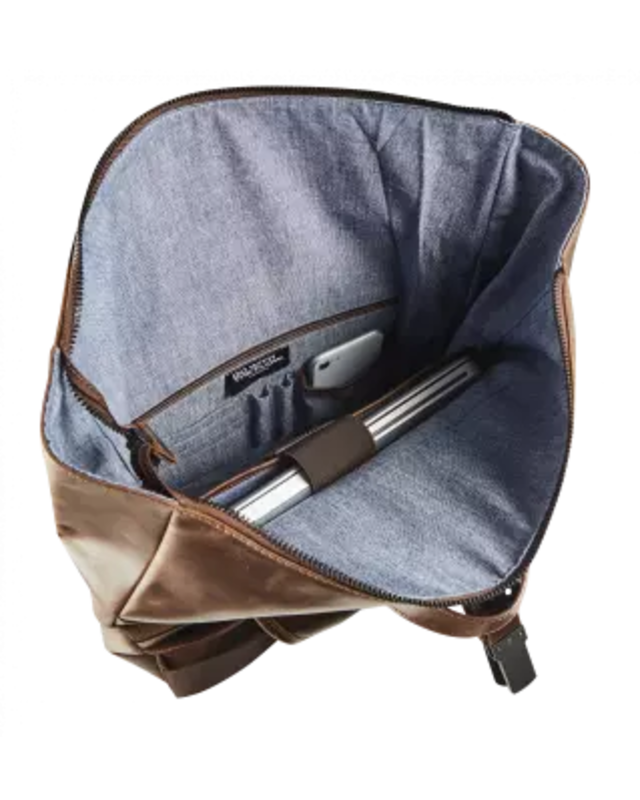 Maverick MAVERICK Lederen Rolltop rugzak - laptopvak 15'6"