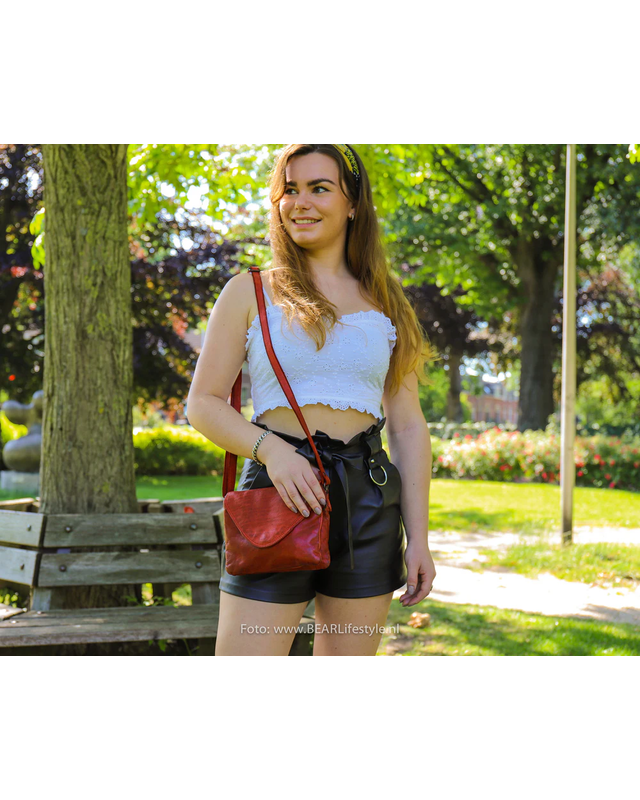 Bear-Design BEAR Schoudertas Mai  CL 36810 -  zwart - cognac - groen - rood